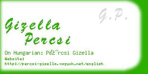 gizella percsi business card